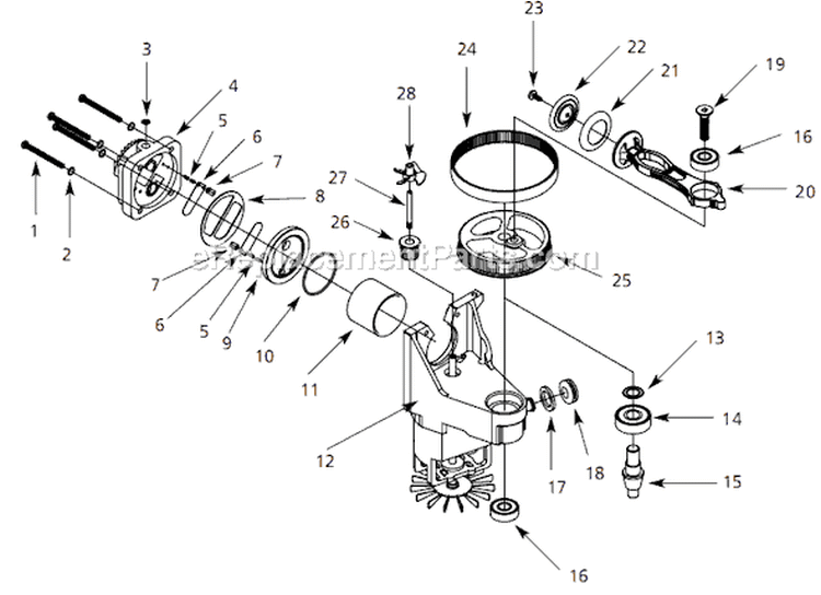 Page B Diagram and Parts List for FP2200 2002 Campbell Hausfeld Compressor